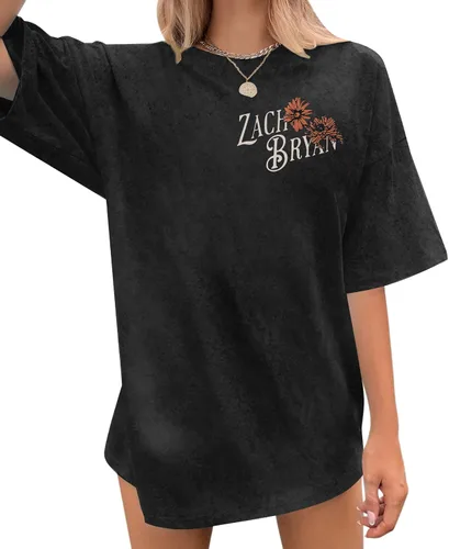 Vista 2 de DUTUT Camisa de gran tamaño con música occidental retro para mujer, camiseta de música country, vintage, Western Cowboy Country