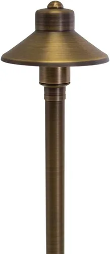 Vista 6 de VOLT Sombrero plano 12V latón mini luz de camino (pantalla de 5 pulgadas, 15 pulgadas de alto)