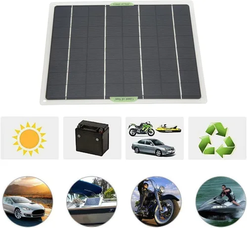Vista 3 de Panel solar de 10 W, mantenedor de batería de 12 voltios solar, mantenimiento de batería de 12 voltios solar, piezas de caravana, panel solar de 10