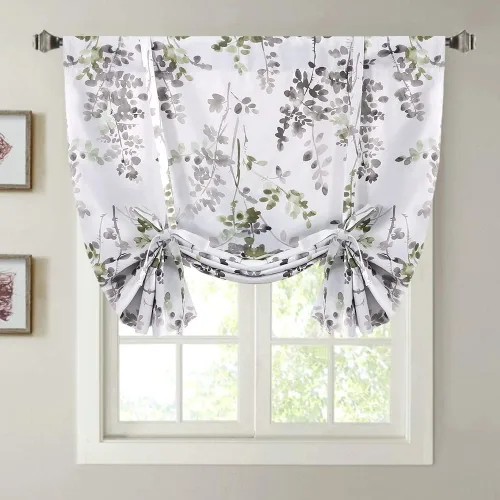 Vista 11 de H.VERSAILTEX Cortina Blackout con Cordón - Cortina Globo con Aislamiento Térmico para Ventana Pequeña, Cocina - Panel con Bolsillo para Barra, 42
