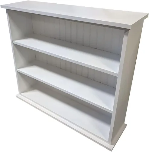 Vista 11 de Sawdust City Estantería de madera maciza (salvia maciza) 36" W x 10" D x 32" H, Three Openings, Ships in 3 Pieces, Assembly Required Verde sólido