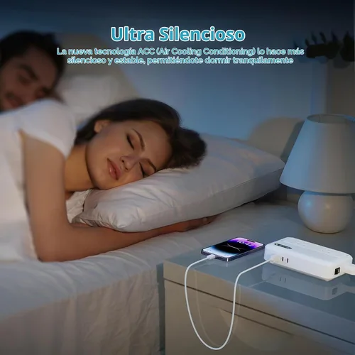 Vista 6 de BESTEK Convertidor de 220 V a 110 V con USB-C 35 W, convertidor de potencia de Estados Unidos a Europa Blanco perla