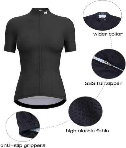 Vista 4 de Maillot de ciclismo de manga corta para mujer, camisetas de ciclismo para mujer