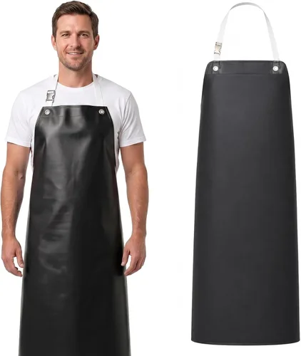 Vista 10 de SAFE HANDLER Nitrile Heavy Duty Apron For Men & Women Blanco