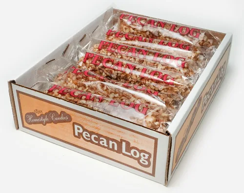 Vista 2 de Crown Candy Troncos de almendras – 12 troncos de almendras envueltos individualmente de 2.5 onzas por caja