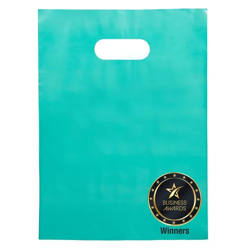 Vista 12 de Choice Marts 100 bolsas de plástico negras con asas – 12 x 15 pulgadas, bolsas de venta al por menor negras brillantes de 2 mil de grosor adecuadas