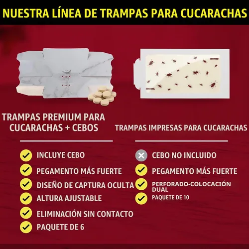 Vista 3 de Catchmaster - Trampa para cucarachas con poderoso cebo a base de alimentos – Trampas adhesivas (paquete de 10) Mata cucarachas para la casa