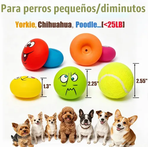 Vista 2 de HOLYSTEED Juguetes chirriantes de látex para perros pequeños, mini raza Forma de hamburguesa colores surtidos