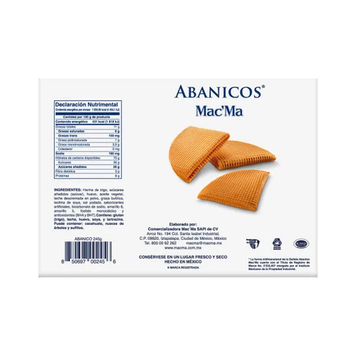 Vista 2 de Mac'Ma Galletas Abanico Caja de 8.64 OZ