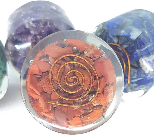 Vista 9 de 4 cristales de meditación y piedras curativas. Juego de regalo de relajación. Turmalina negra, aventurina verde, selenita y cristal de amazonita