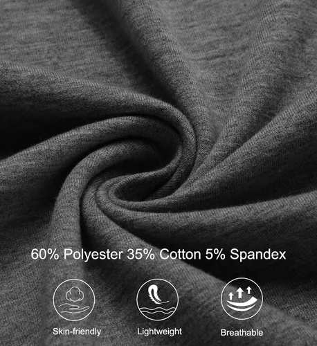 Vista 5 de COOFANDY Pantalones deportivos de algodón para hombre, pantalones de descanso con parte inferior abierta, pantalones ligeros casuales con bolsillos