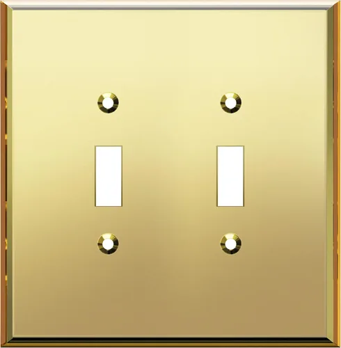 Vista 24 de LIDER - Placa de pared reflectante para interruptor de palanca, de gran tamaño, 1 banda, acrílico Dorado