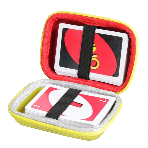Vista 7 de Anleo Estuche rígido de viaje para Mattel UNO Classic Card Game (Solo estuche) (negro)