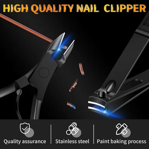 Vista 3 de Juego de manicura 16 en 1, kit profesional de pedicura de acero inoxidable, juego de cortaúñas para uñas de los pies, kit de aseo masculino, kit
