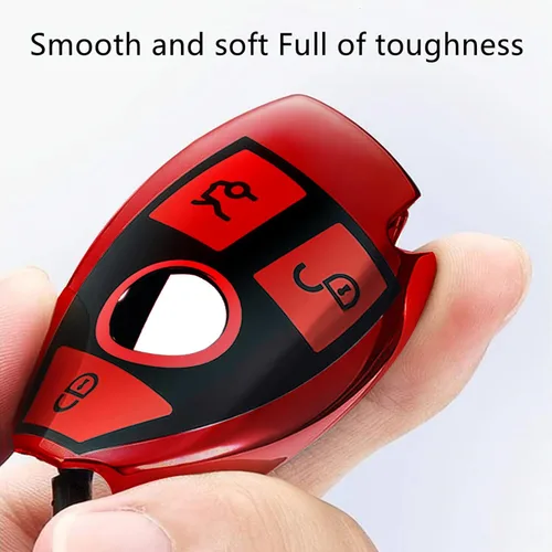 Vista 3 de Creativity Adecuado para la cubierta de llave de Mercedes Benz. Hermoso estuche de llave de TPU compatible con CLS CLK AMG ML C CL E S SL SLK G GLC