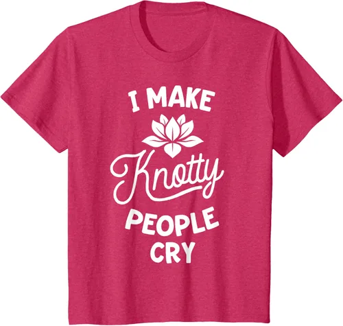 Vista 77 de Camiseta divertida de terapia de masaje I Make Knotty People Cry, Negro, S
