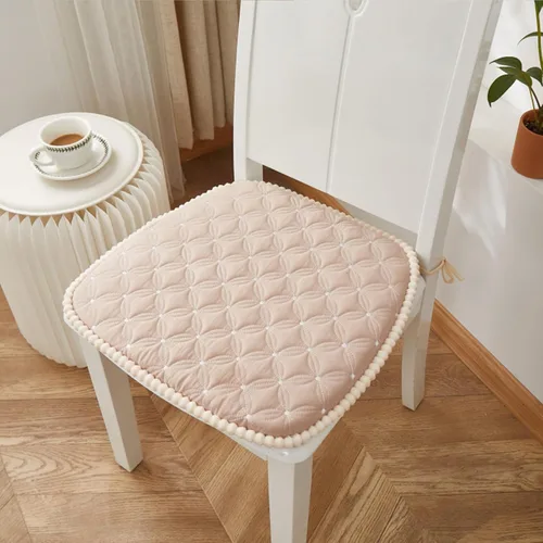 Vista 12 de Cojín para silla con lazos para sillas de comedor, almohadillas de espuma viscoelástica texturizadas suaves y cómodas para sillas de cocina con Azul