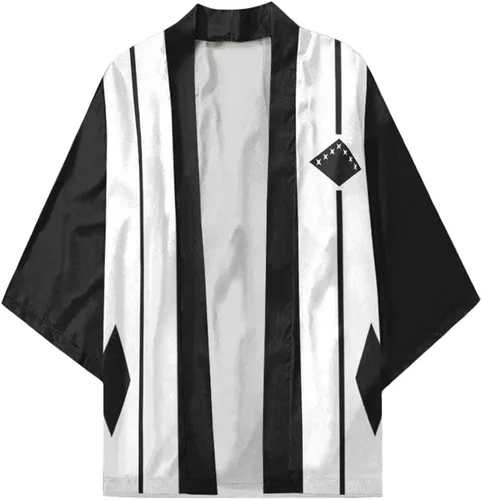 Vista 3 de Disfraz de anime Bleach Gotei 13 para cosplay, kimono Haori