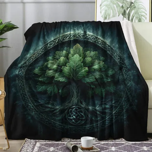 Vista 18 de Manta de vellón de cactus del desierto, color beige del suroeste para sofá, cama, sofá, mantas y mantas rústicas con patrón occidental, manta