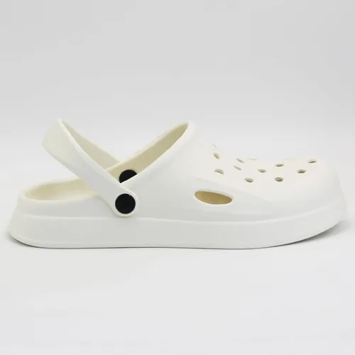 Vista 3 de Cómodos zuecos de jardín para mujeres y hombres, sandalias sin cordones, sandalias ligeras, para usar fuera del hogar, uso casual, antideslizantes