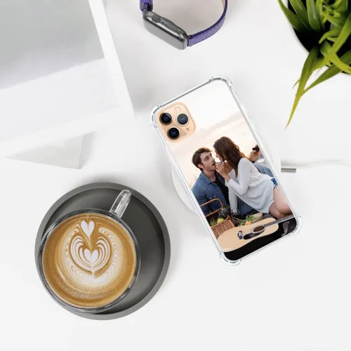 Vista 6 de Funda de teléfono con foto personalizada para iPhone 11 Pro Max, cubierta transparente suave de silicona personalizada con imagen/texto, regalo