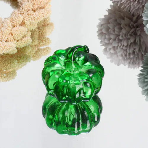 Vista 3 de Calabaza de cristal coleccionable – Decoraciones de otoño para el hogar, adorno de fruta de cristal, pisapapapeles, calabaza de cristal, decoración