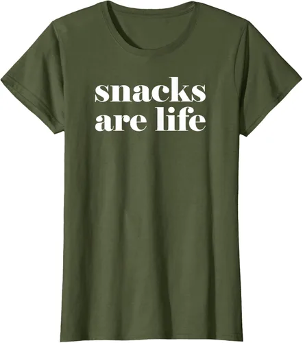 Vista 48 de Snacks Are Life - Camiseta divertida para amantes de los aperitivos, Negro