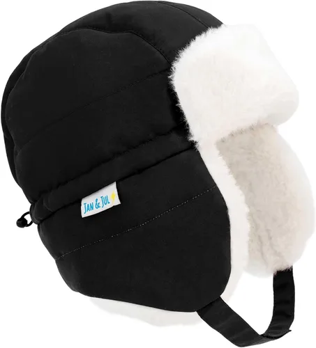 Vista 15 de JAN & JUL Gorro de invierno impermeable para bebés y niños Oso
