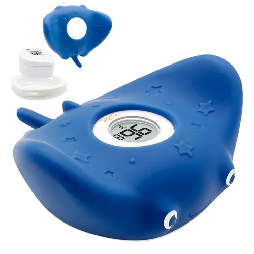 Vista 9 de b&h Termómetro de baño para bebés, termómetro digital de temperatura de Azul