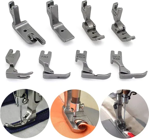 Vista 6 de Juego de 28 prensatelas industriales compatibles con JUKI DDL-555 DDL-5550 DDL-5600 DDL-8300 Singer 188K 191D 195K 196K Brother B705 B70 7B715 B716