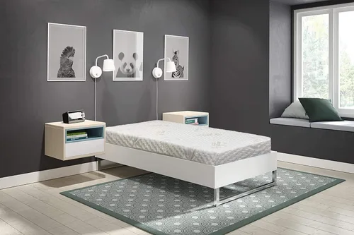 Vista 2 de Foamma Colchón de espuma viscoelástica de 7 x 28 x 72 pulgadas para caravana con funda de algodón orgánico resistente al agua, base de espuma firme