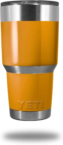 Vista 3 de Calcomanía de piel para vaso Yeti Rambler de 30 onzas, colección Sólidos, naranja quemado (vaso no incluido)