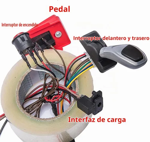 Vista 5 de Juego completo de arnés modificado para niños de 12 V, juego completo de cables de placa de circuito de control remoto, caja de cambios, utilizado