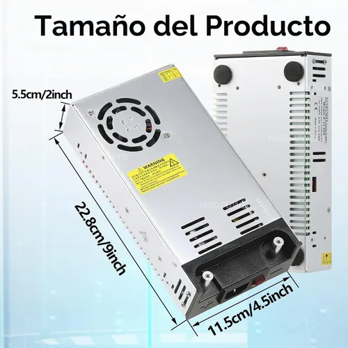 Vista 4 de DC 12V 50A 600W Fuente de alimentación 110V AC a 12V DC