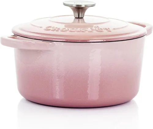 Vista 32 de Crock-Pot Horno Holandés Artesanal Redondo de Hierro Fundido Esmaltado, 3 Cuartos, Aqua