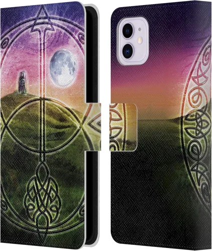 Vista 14 de Head Case Designs Funda de piel con licencia oficial de Brigid Ashwood Awen Celtic Wisdom 3, tipo cartera compatible con Apple iPhone 11