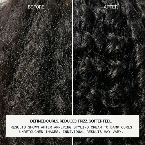 Vista 5 de RENÉ FRIS - Crema para el cabello ligera para la definición y el control del encrespamiento, crema de acabado sin enjuague de sujeción suave
