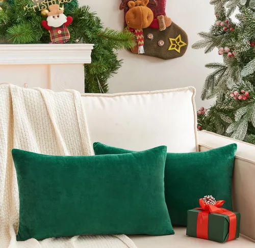 Vista 15 de Juego de 2 fundas de almohada decorativas de terciopelo de 16 x 16 pulgadas, fundas de almohada negras suaves para sofá, cama, sala de estar
