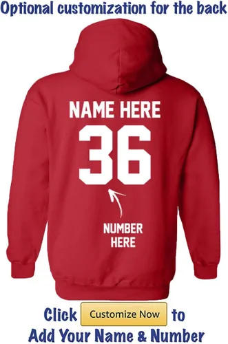 Vista 2 de Sudaderas con capucha King Queen, añade tu nombre y número, suéteres a juego para parejas