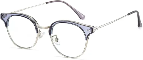 Vista 10 de Cyxus Cat Eye 99% Blue Light Blocking Glasses for Women, TR90 and Metal Retro Round Frame Computer Use Eyeglasses 8019
