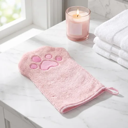 Vista 6 de PET Grooming Towel Glove for Dogs and Cats Quick Drying