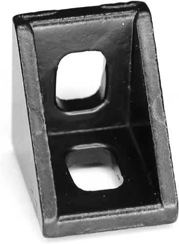Vista 6 de Juego de 20 conectores de perfil de extrusión de aluminio de la serie 2020, 20 soportes de esquina, con 40 tuercas en T y tornillo hexagonal M5×8