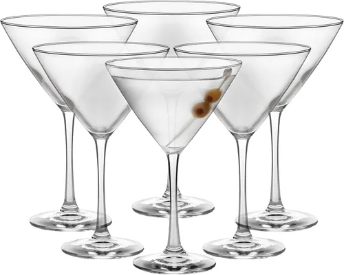 Vista 14 de Libbey Entertaining Essentials - Juego de 6 vasos de Martini altos, delgados, con forma triangular, vasos de cóctel clásicos para vinos, cócteles