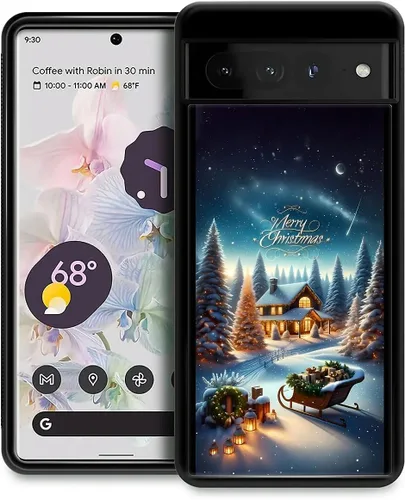 Vista 130 de Funda compatible con Google Pixel 4A 5G, Nochebuena, Google Pixel 4A 5G, delgada, suave, a prueba de golpes, TPU para mujeres y niñas, niños, funda