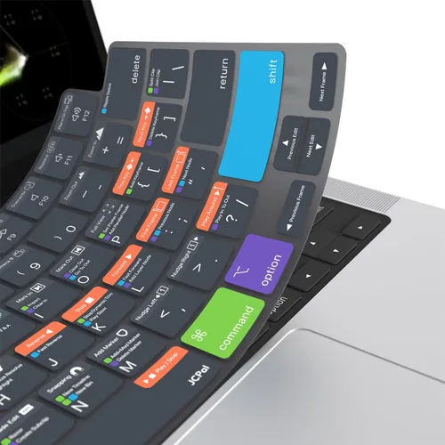 Vista 7 de JCPal Davinci Resolve Shortcut Guide - Funda para teclado para MacBook Pro