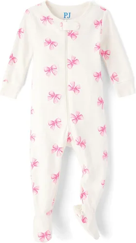 Vista 12 de The Children's Place baby-girls And Toddler Long Sleeve 100% Cotton Zip-front One Piece Footed Pajama