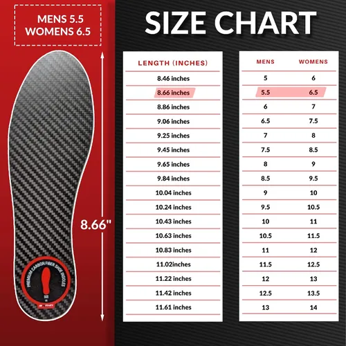 Vista 5 de Plantilla de fibra de carbono para hombres y mujeres, inserto de placa de pie de fibra de carbono, inserto de zapato de fibra de carbono