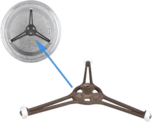 Vista 5 de 2 soportes para tocadiscos de microondas para horno de microondas de 9.6 pulgadas, placa giratoria plana de vidrio, soporte de bandeja de placa