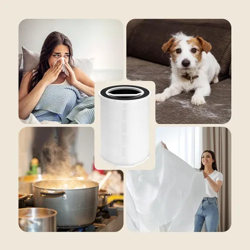 Vista 5 de WELOV P200S - Filtro de repuesto para purificador de aire, paquete de 2 unidades, 3 en 1 H13 True HEPA y filtro de carbón activado de alta