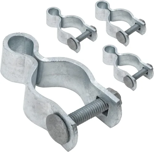 Vista 9 de VIVIDA Bisagra de puerta hembra de enlace de cadena de 1-3/8", bisagra de poste de puerta galvanizada, para poste de diámetro exterior de 1-3/8